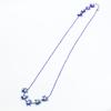 45R Beaded Flower Necklace BlueUsed