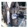 Клетчатая одноплечевая холщовая маленькая женская сумка Harajuku Girl Soft Sister Trend Crossbody Bag