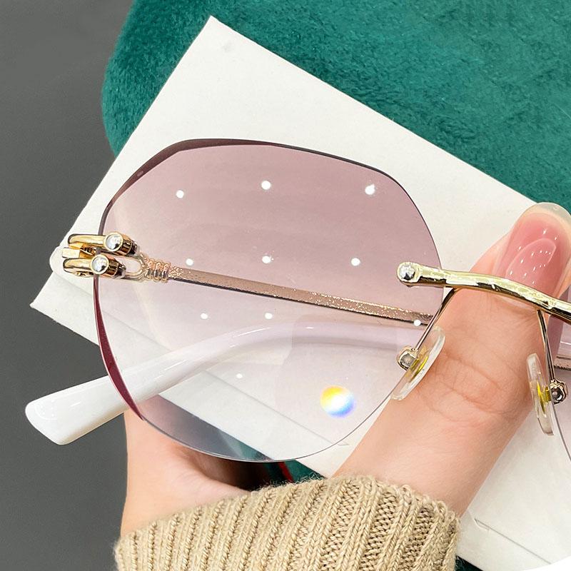 2023 Новые очки для чтения женские без оправы с блокировкой синего света очки для пресбиопии градиентные серые очки +1,0+1,5+2,0+2,5+3,0+3,5