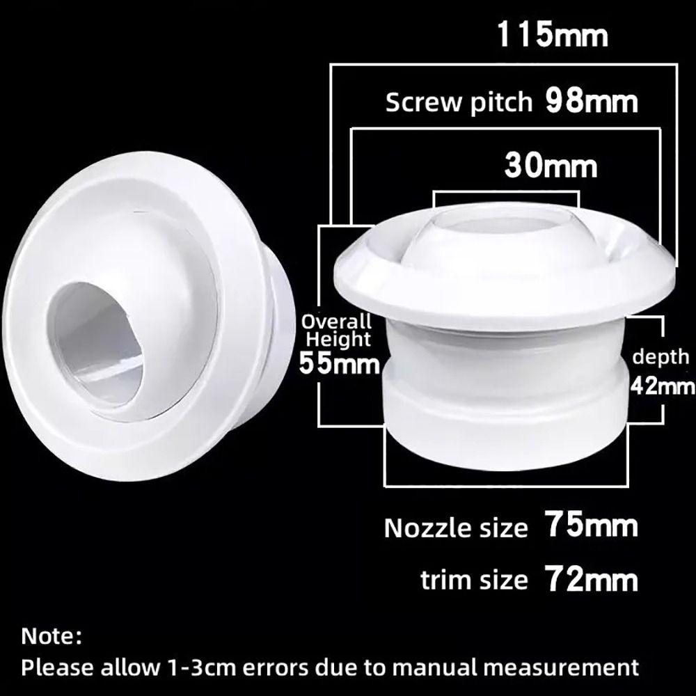 1Pcs ABS Air System Outlet Valve Adjustable Central Ventilation Outlet Spherical Nozzle Air Vent