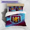 Aston Villa Football Printed 3 Pieces Bedding Set, Comfortable Skin Friendly Bedroom Duvet Cover Set