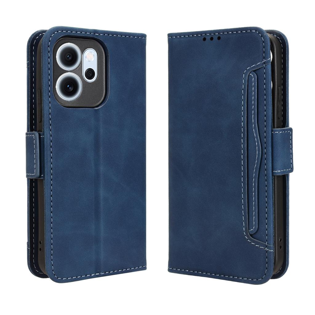 For Oppo Reno 14F 5G Leather Case Phone Wallet Cover with Multiple Card Slots