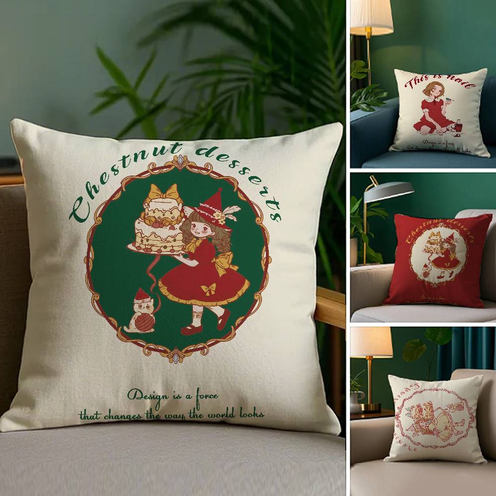 Creative Celebration Beautiful Girl Pillow Case Printed Brushed Fleece Pillow Baby Skin-Touch Eco-Friendly Dye-Sublimat