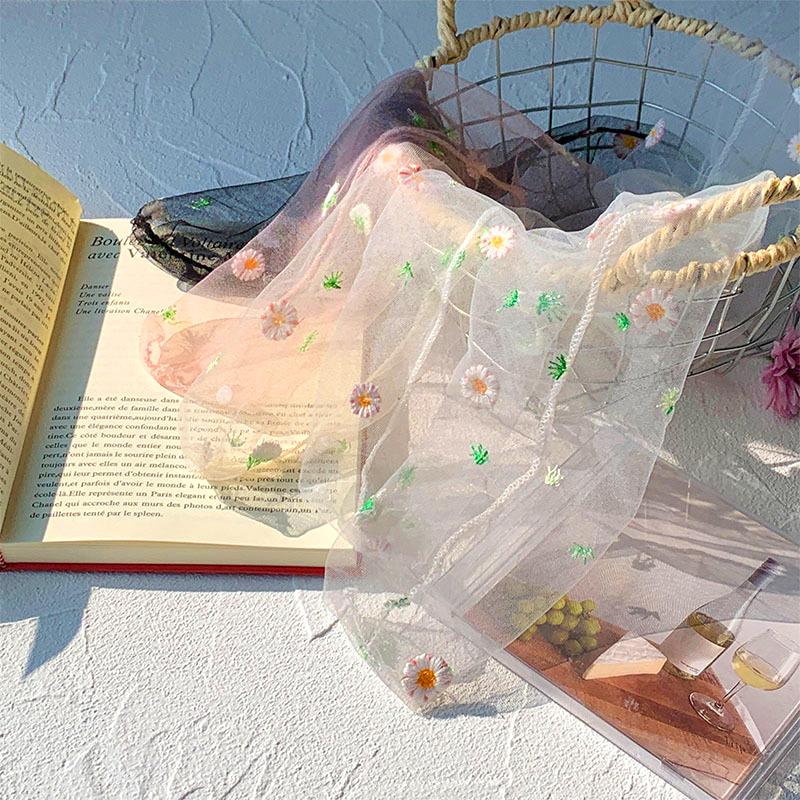 1 пара средних цилиндрических корейских носков Fairyism Mesh Daisy, ультратонкие носки с впитывающим пот ворсом