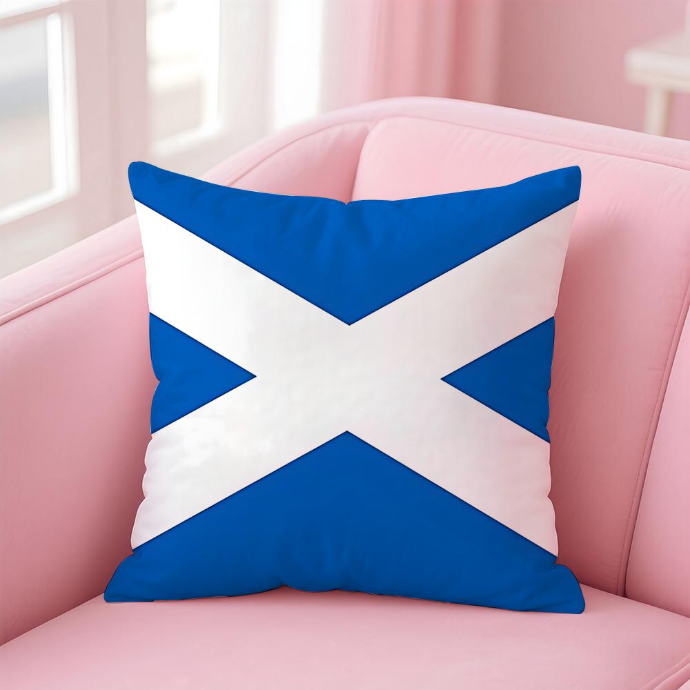 Scotland SCO flag Cushion Cover EcoFriendly Odorless Healthy Pillowcase Soft Comfortable KidSafe No Filling