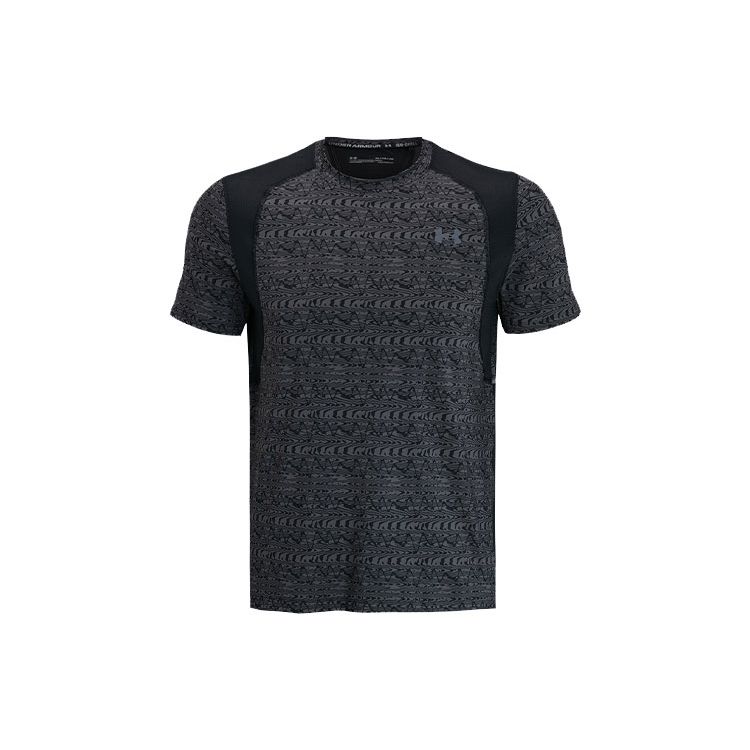 Under Armour Iso-Chill Повседневная футболка с круглым вырезом и принтом в американском стиле с коротким рукавом реглан, мужские футболки, черная 1366497-001