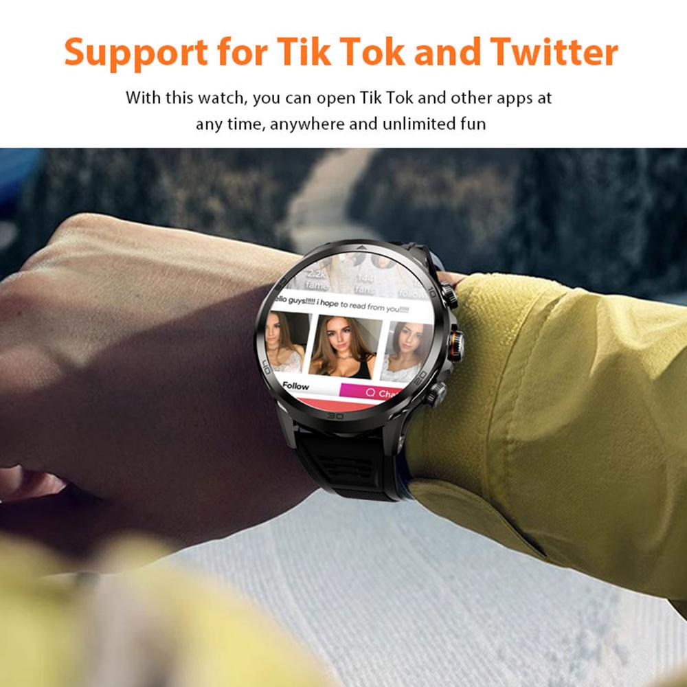 Смарт-часы H19 3+32G с 1,75-дюймовым AMOLED-экраном, выдвижной камерой, SIM-картой 4G, Android 8.1