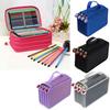 4 Layers 72 Holes Portable Drawing Sketching Pencil Pen Zipper Case Holder Bag