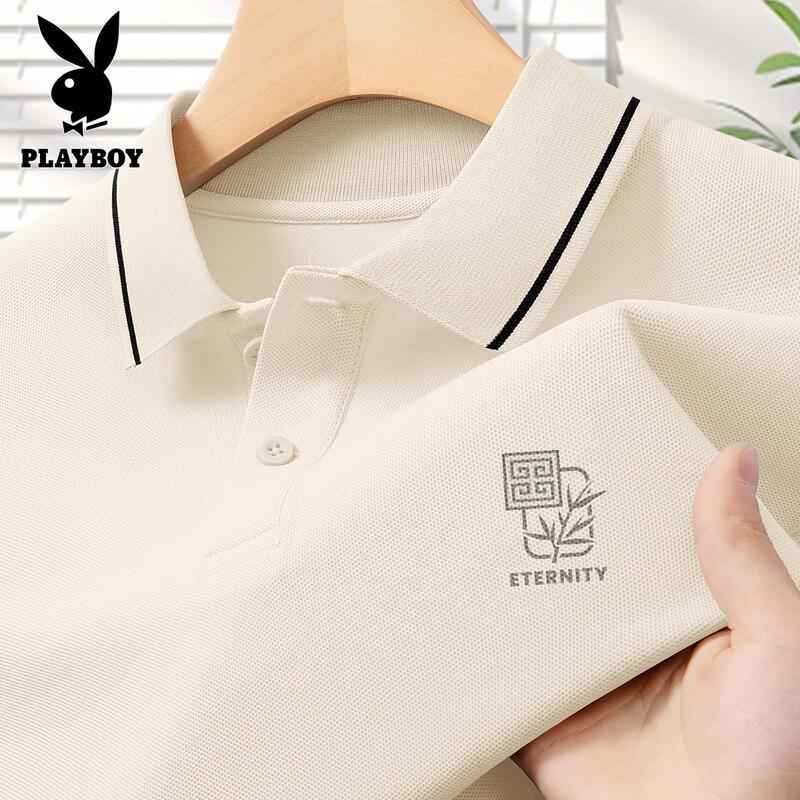 PLAYBOY Мужская дышащая футболка-поло с коротким рукавом