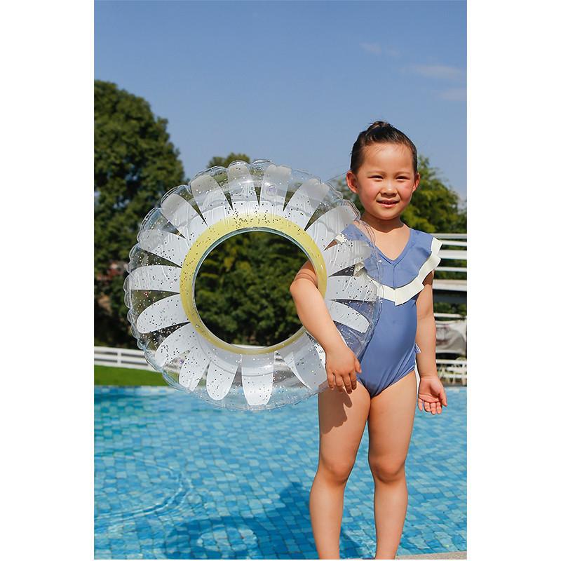 2024 New Arrival Sponge Base Ring Sunflower Thickened Underarm Swimming Ring Infant Toddler Swimming Seat Circle Eco-friendly Pvc