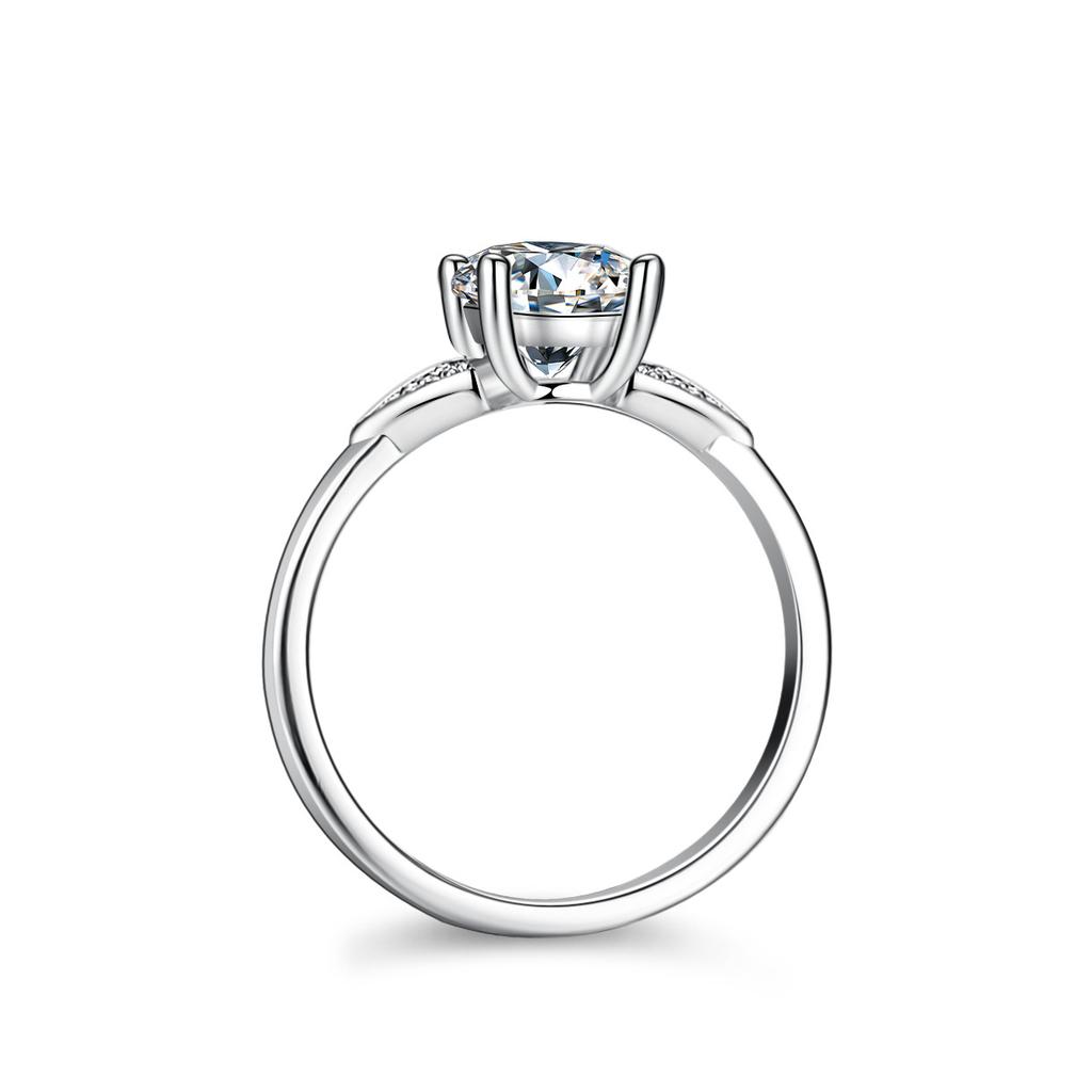 Кольцо с муассанитом цвета D, женское серебряное кольцо с четырьмя когтями, бриллиантовое кольцо с бриллиантом, обручальное кольцо, обручальное кольцо, подарок для подруги