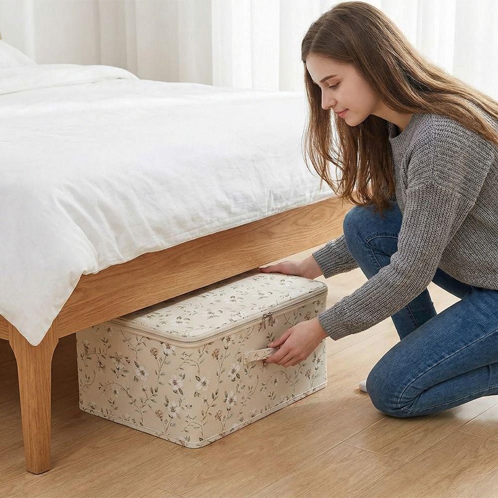 Space Saving Clothes Quilt Storage Box Washable Laundry Basket Toy Storage Box for Home