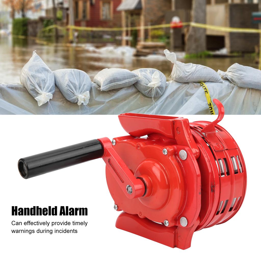 120DB Manual Metal Alarm Hand Crank Siren Horn Air Raid Emergency Safety Warning Siren For Fire Flood Prevention Disaster