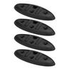 4PCS Boat Folding Cleat 5in Nylon 3 Hole High Strength Black Flip Up Dock Cleat for Marine Yacht With Installation
