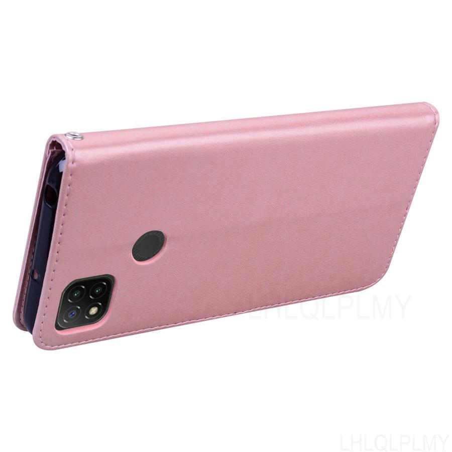 Розовый кожаный кошелек-чехол-книжка для Xiaomi Mi A3 A2 Lite 11i 11T Pro 10T Redmi 9 9A 9C Nfc Note 11 10S 10 11S 5G 9S Чехол Funda