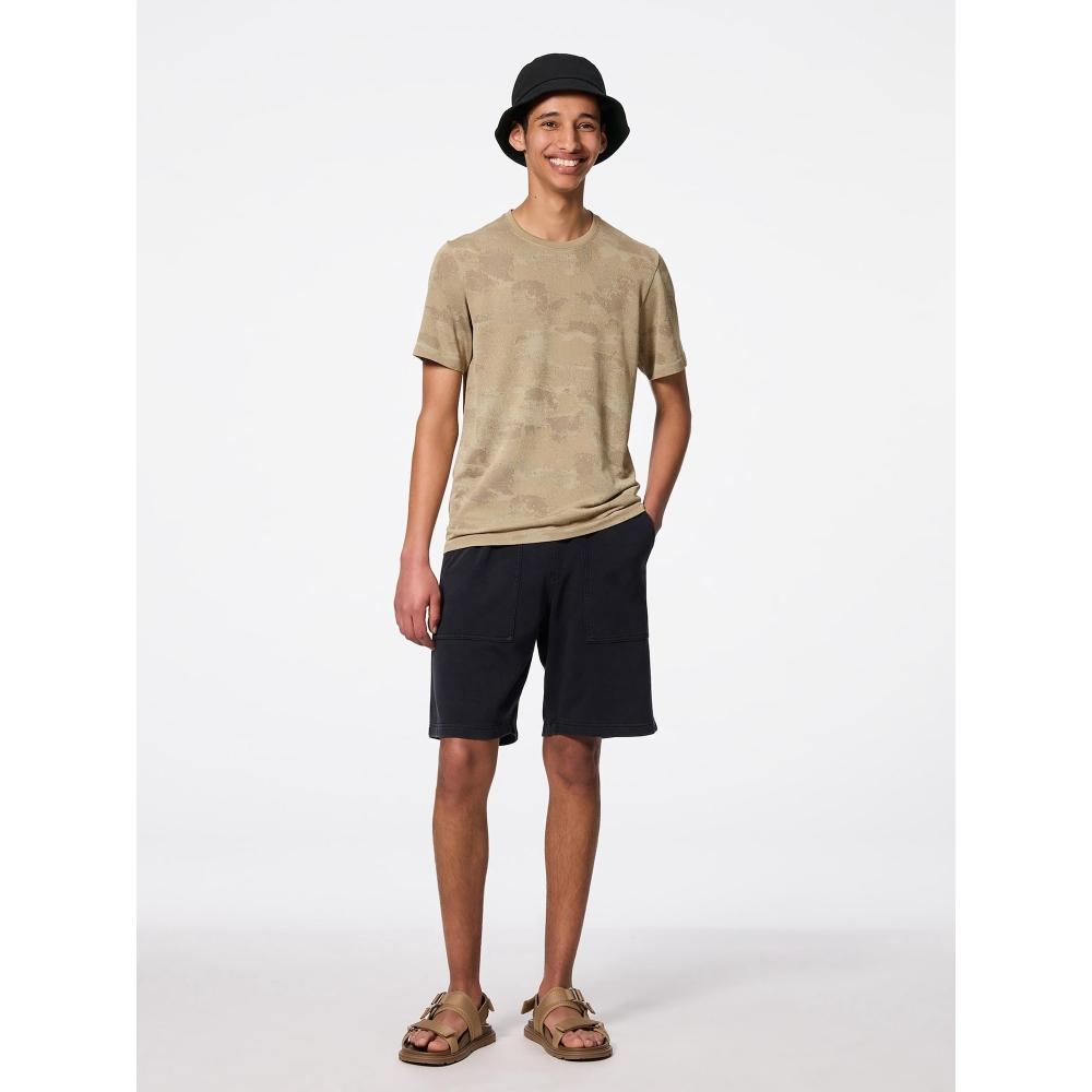 GU by Uniqlo Боковая бесшовная круглая горловина с узором T Ga