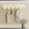 Настенный крючок без ударов, большая несущая способность, противоскользящие 6 крючков, водонепроницаемая вешалка для кухонных полотенец для ванной комнаты, шляпа, сумка на плечо, настенный органайзер