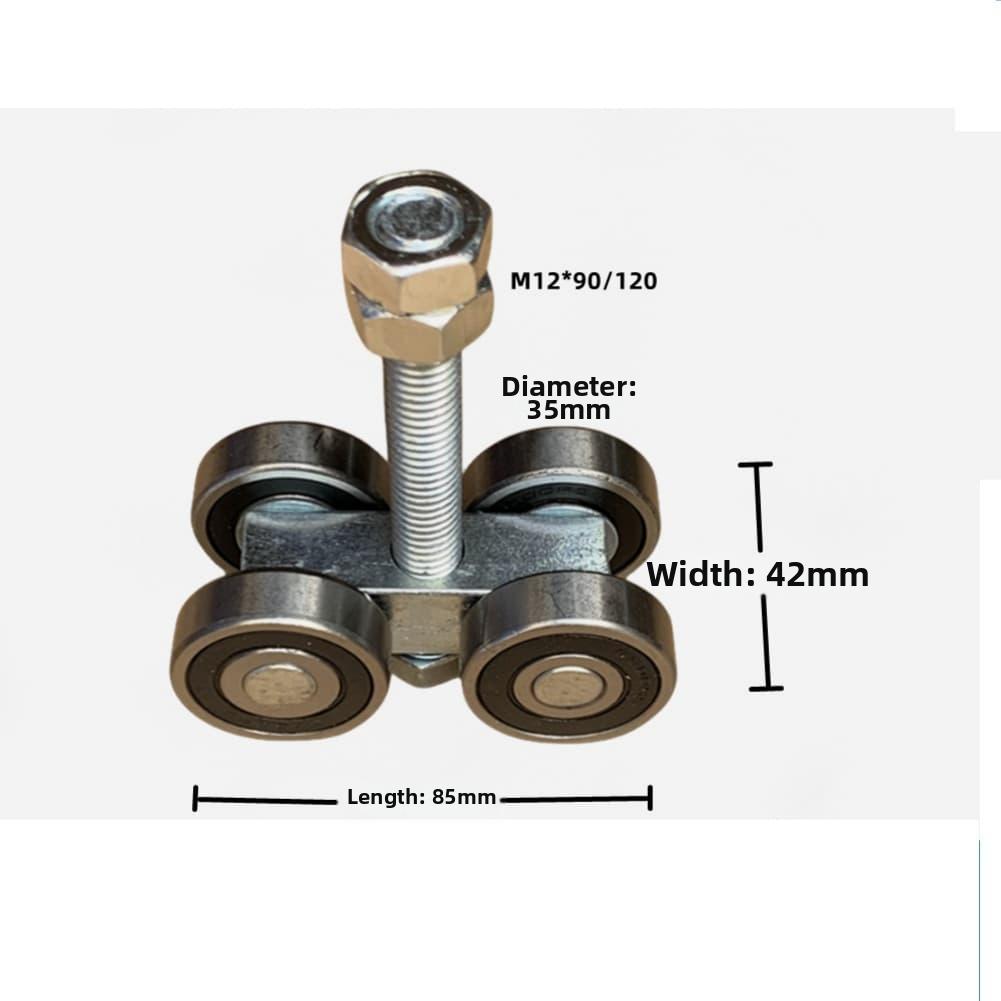 Подвесное скользящее колесо для трека Ролики для амбарной двери 4-колесная тележка в сборе Ролик Сверхмощный подвес для раздвижной двери Дверная фурнитура