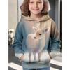 Kids Clothes Girl Hoodies Kawaii Animal Deer 3D Print Streetwear Boys Girls Sweatshirt Unisex Kids Hooded Pullovers Top Clothing