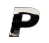 Mukojima Automobile Supplies Manufacturing MYS-045T 3D 3D Molded Emblem Sticker Alphabet P Silver