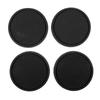 4pcs Car Coasters Anti-Slip Black Car Accessories Insert Coaster