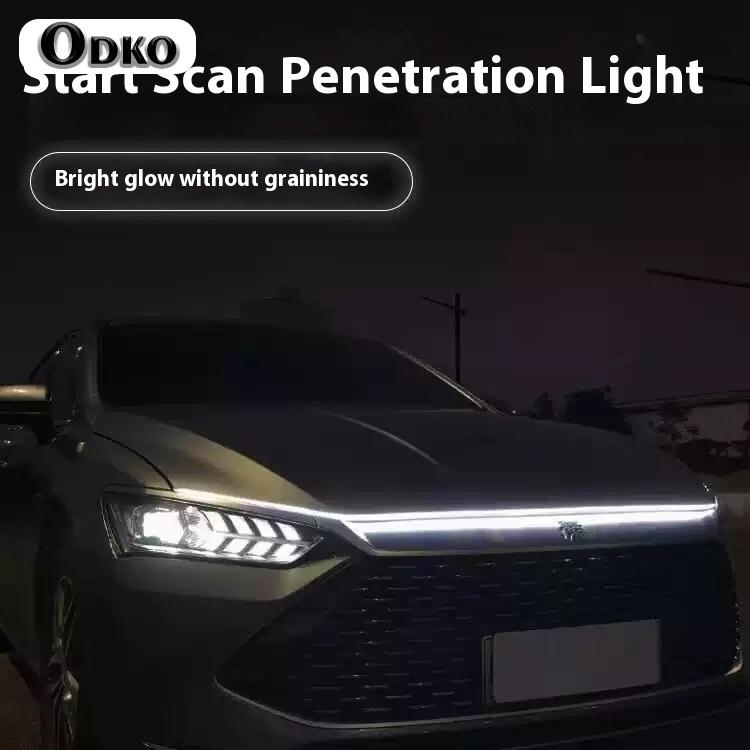 Car LED Hood Light Strip For Jeep Grand Cherokee Commander Wrangler Daytime Running Lights Start Scanning Lamp Accessories