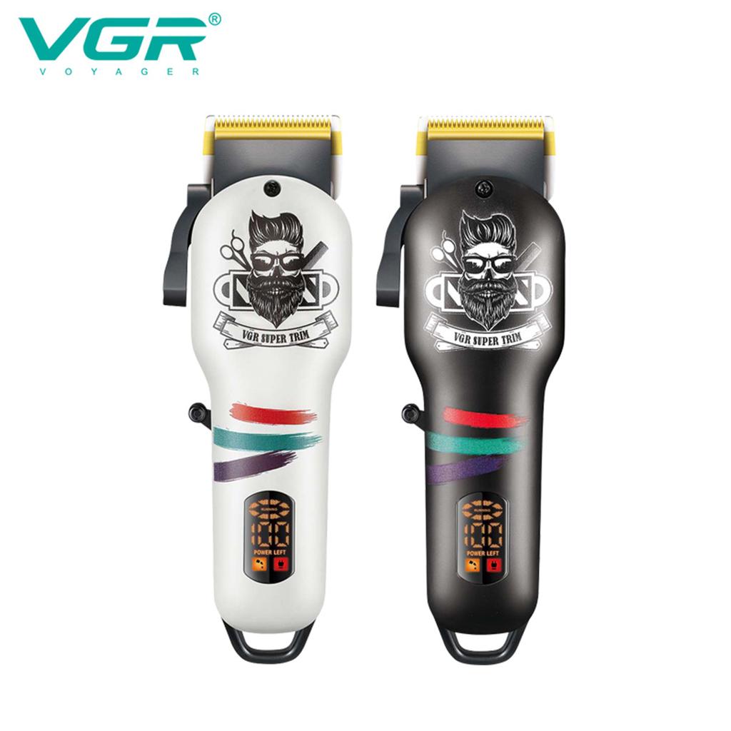 Новая машинка для стрижки волос VGR 699 Электрическая машинка для стрижки волос Профессиональная беспроводная машинка для стрижки волос для парикмахеров Цифровой светодиодный дисплей Машинка для стрижки для мужчин Ретро Электрическая