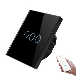 TUYA 1/2/3/4gang EU WiFi Smart Touch Switch Neutral Wire/No Neutral Wire Required Wall Touch Switch Work With Alexa Google Home