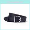 Fashion Ladies Pu Belt With Alloy Circular Buckle For Casual Office Wear