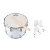 14in Marching Drum Stainless Steel & Maple Wood Body PVC Drumhead with Sticks Shoulder Strap Key for Student Professional Drummer