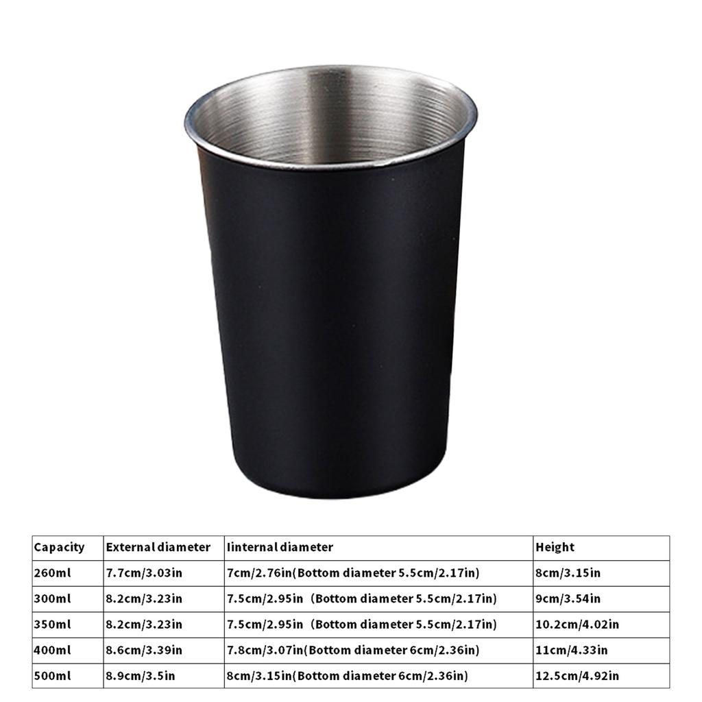 Упаковка из 4 шикарных стаканов для питья из нержавеющей стали для детей, прочные металлические стаканы для кемпинга и повседневного использования