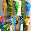 Simulation Parrot Bird Sculpture?Resin Craft Wall Hanging Garden Decoration