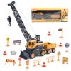 1:55 Construction Engineering Crane Vehicles Set Toy with Dump Truck Toy Bulldozer Model Toy Gifts for Toddlers Kids Boys