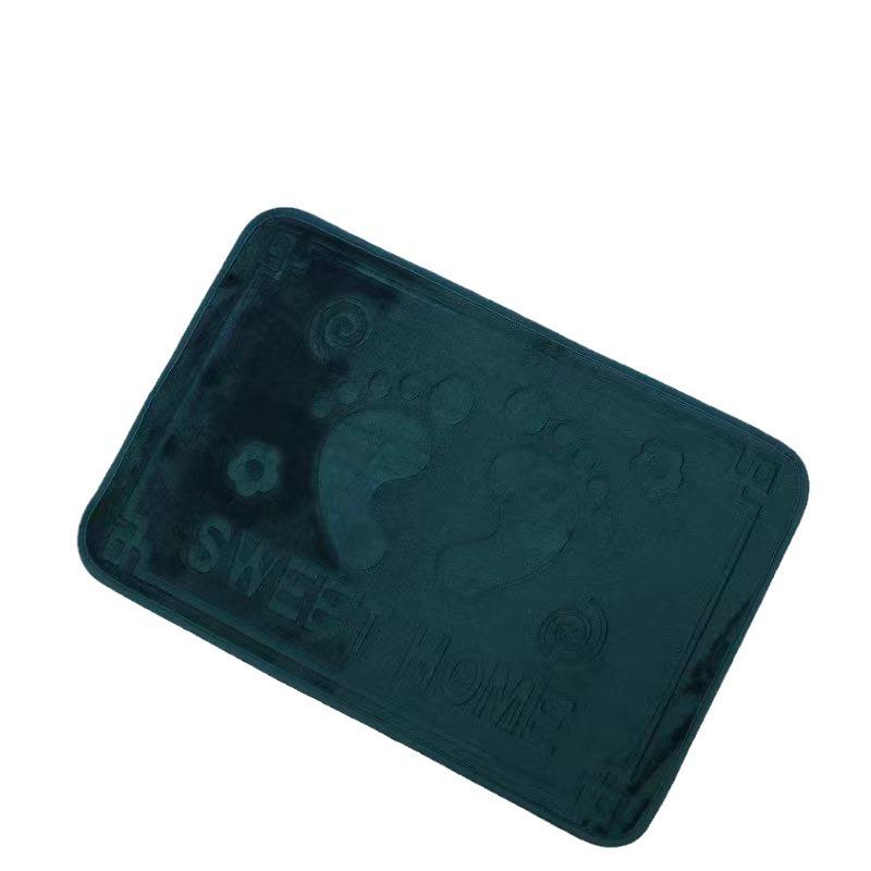 Коврик для ванной из кораллового флиса, нескользящий, впитывающий, настраиваемый, 40x60 см, полотенце для пола в ванной комнате