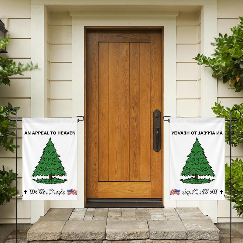 Патриотические флаги для двора Сосна Приветствие Весны Флаг 12x18 дюймов Яркий цвет Двусторонние Знаки и Сигналы Для двора Газона Крыльца