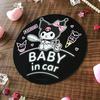Kuromi Magnetic Sticker Standard Design IN BABY Round 15cm [BABY CAR]