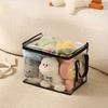 Large Capacity Transparent Doll Organizing Bag PVC Book Storage Bag Portable Collapsible Pouch