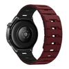 Scale Texture Two‑Tone Magnetic Silicone Watch Band 18/20/22mm Flat End Quick Release Strap for Huawei Samsung Xiaomi Garmin