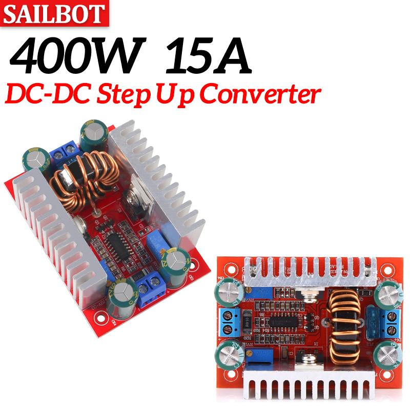 DC to DC 400W 15A(Max) 8.5-50V to 10-60V Module Step-Up Boost Converter Constant Current Power Supply LED Driver Voltage Charger