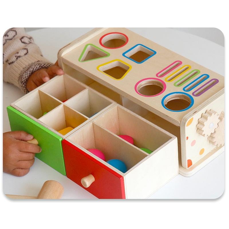 Деревянная сортировочная и stacking игрушка Монтессори для детей, ящик-коробка, развивающая доска, игра на сопоставление, игрушки для сортировки по цвету и форме, мелкая моторика, сенсорные