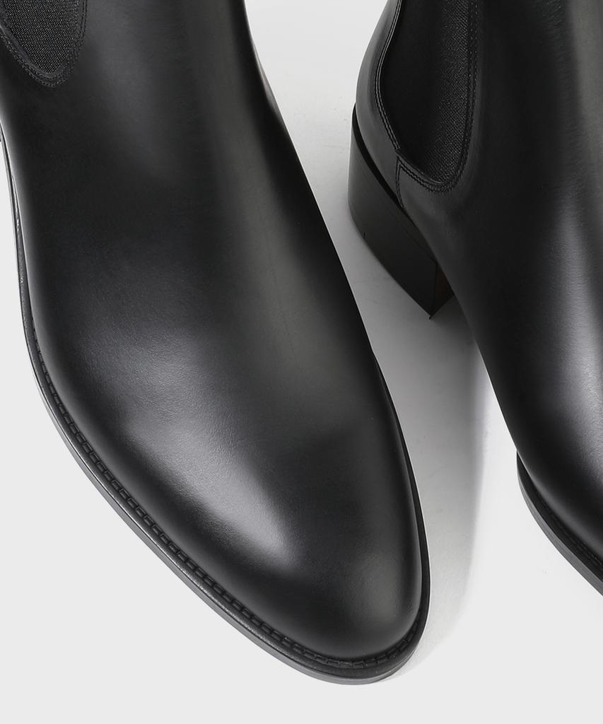 Firenze Atelier Slimline Black Outsole Minimal Chelsea Boots 3332 [Black Fg]