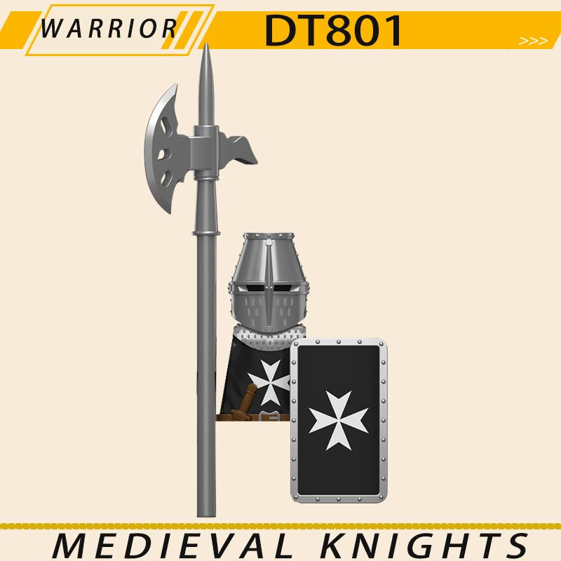 Medieval Military Jerusalem Tripoli Knight Building Blocks Castle Lionheart Hospital Teutonic Soldier Figures Warrior Bricks Toy