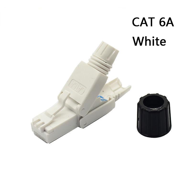 2 шт. разъемы RJ45 CAT6 CAT6A Cat7 CAT8 CAT 8, безинструментальные, цинковый сплав, экранированные 40G Ethernet, оконечные заглушки для кабелей SFTP 23AWG