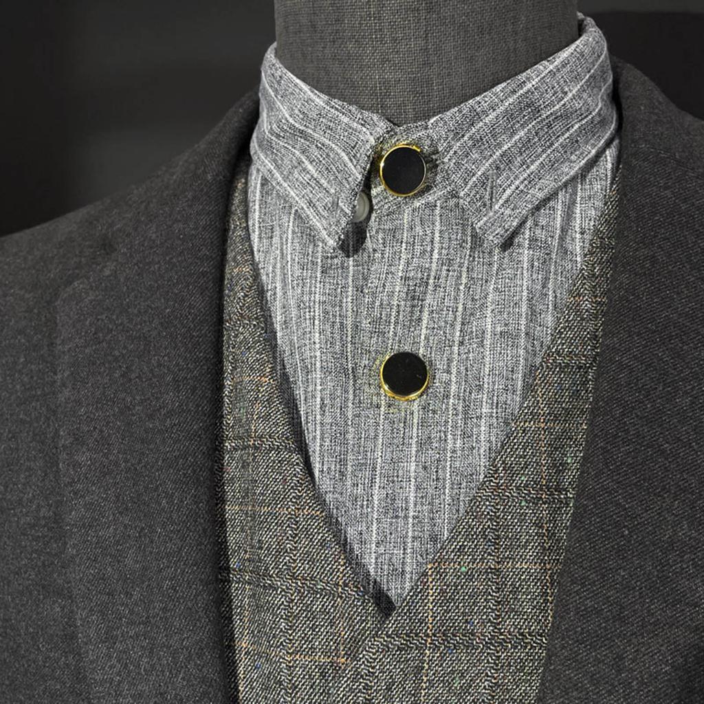 10pcs Brass Round Cuff Button Cover Cuff Links for Wedding Formal Shirt Mens Formal Button Covers Imitation Cufflinks