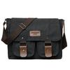 Men's Retro Canvas Messenger Bag - Water Resistant Laptop Satchel Briefcase for College & Work