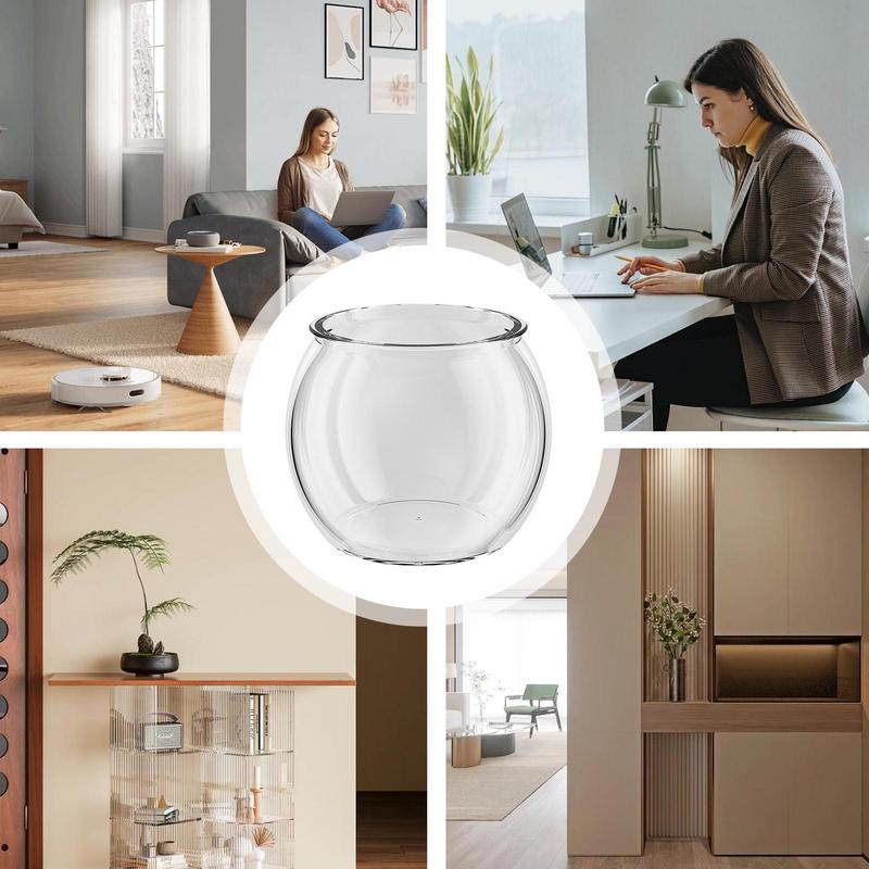 Round Fish Tank Transparent Round Ornamental Fish Tank Portable Small Fish Bowl Small Ornamental Home Decor for Ornamental Fish