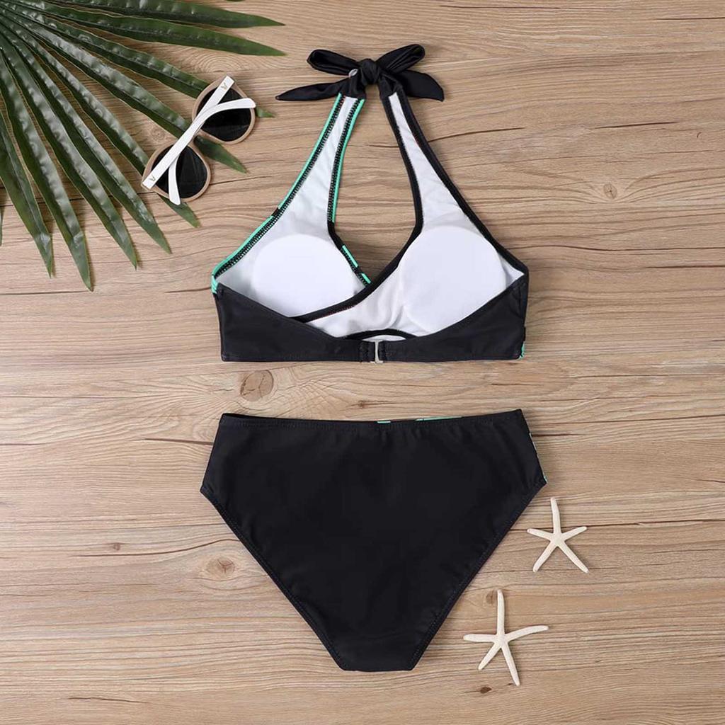 Женское модное бикини с разрезом и высокой талией, с подушечками для бюстгальтера и без стального купальника с бюстгальтером