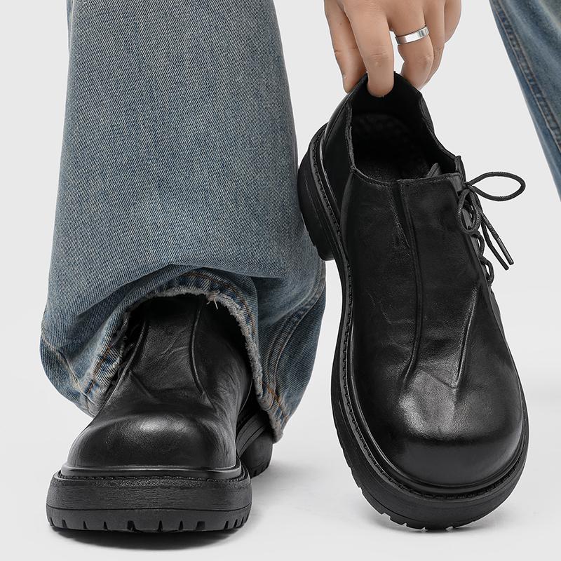 Модная мужская кожаная обувь дерби на толстой подошве Дизайнерские стили Вечеринка и работа Повседневный досуг и бизнес Взрослая обувь для костюма 38-46