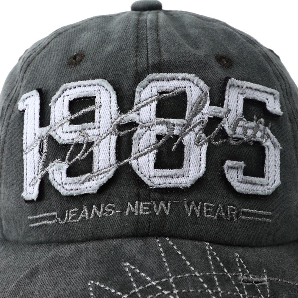 Стритвир Городской Стиль Уличный Надписи Алфавит Хлопок Стирка Кепка Snapback Регулируемая Hop Hip Стежки Вышивка 1985 Мужская Женская Кепка Бейсболка