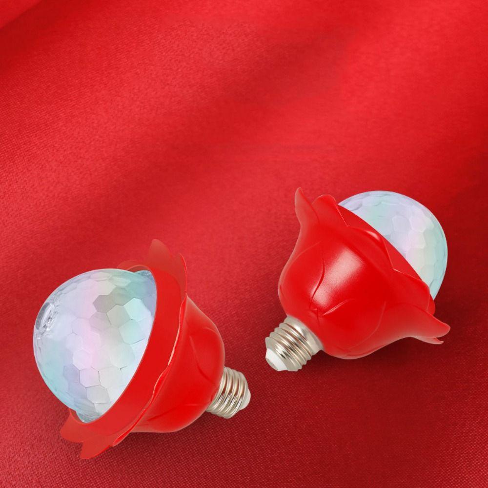 Chinese Character Chinese New Year Rotating Light LED Ball Bulb Lamp  Holiday